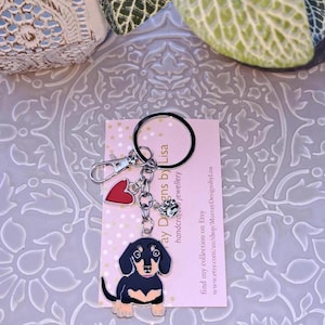 Dog Keyring - Dachshund.