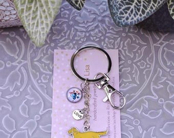 Dog Keyring - Golden Retriever.