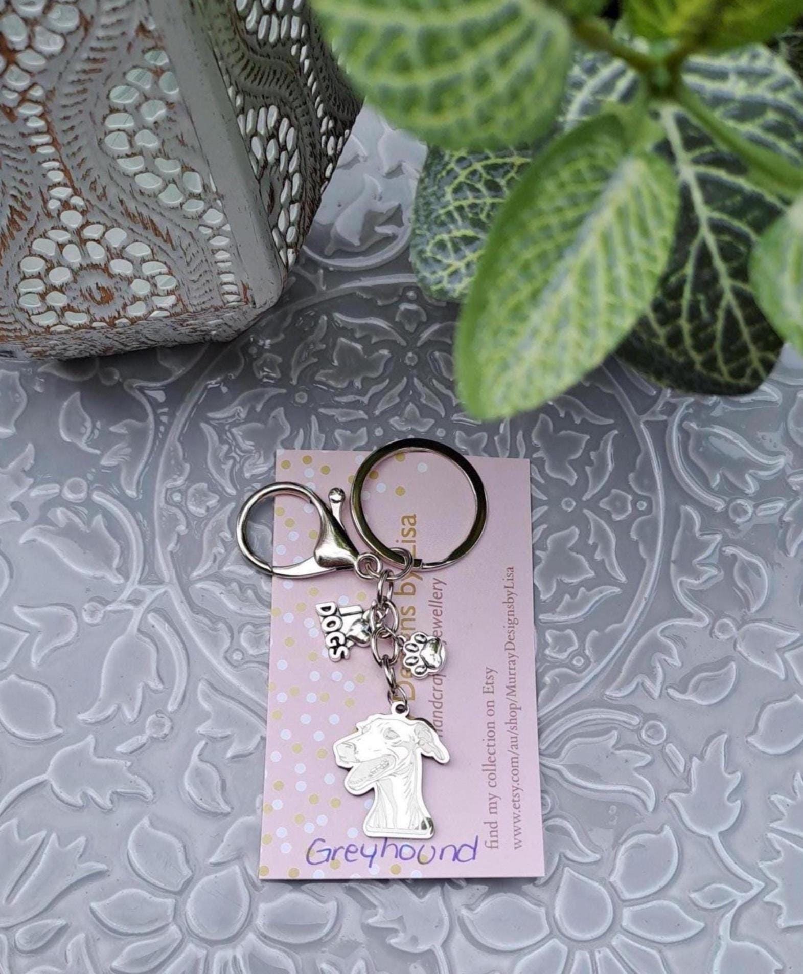 Dog Keyring - Greyhound.