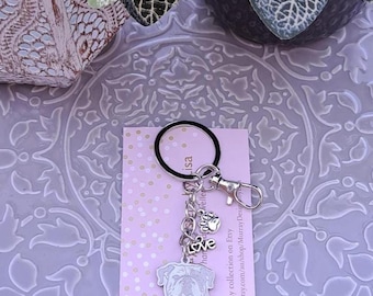 Dog Keyring - Bulldog.