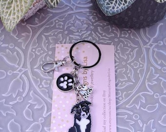 Dog Keyring - Border Collie.