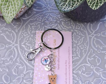 Dog Keyring - Yorkshire Terrier.