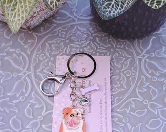 Dog Keyring - Bulldog.