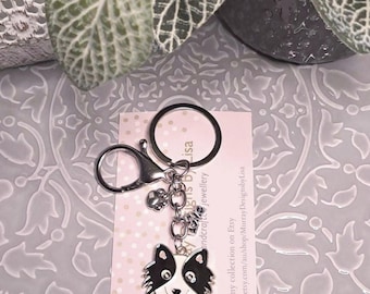 Dog Keyring - Border Collie.