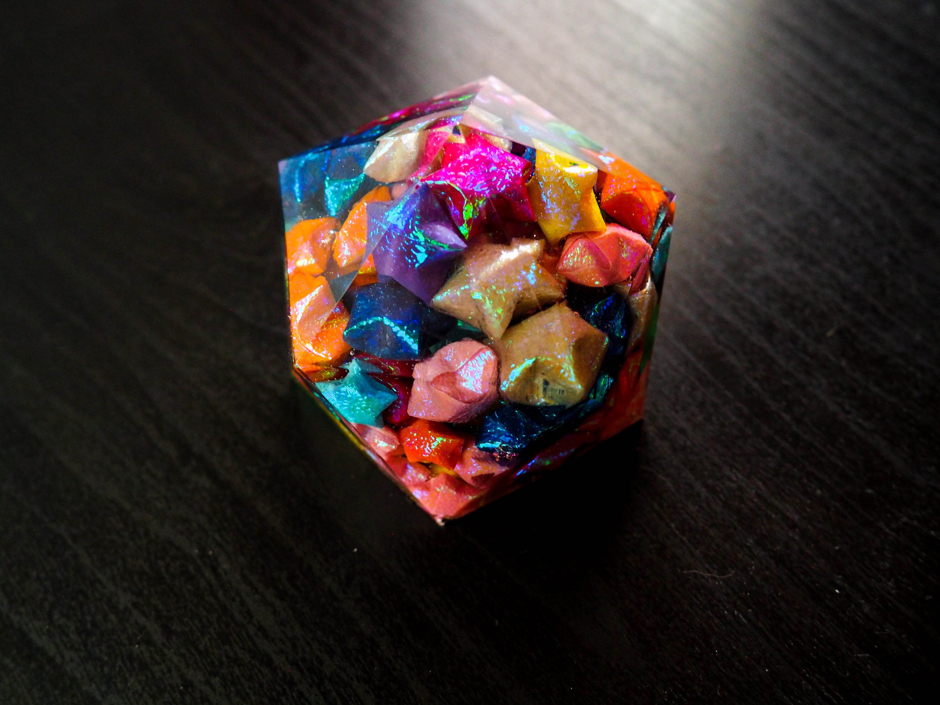 Origami Lucky Star and Epoxy Resin Paper Weight Geometrical Etsy