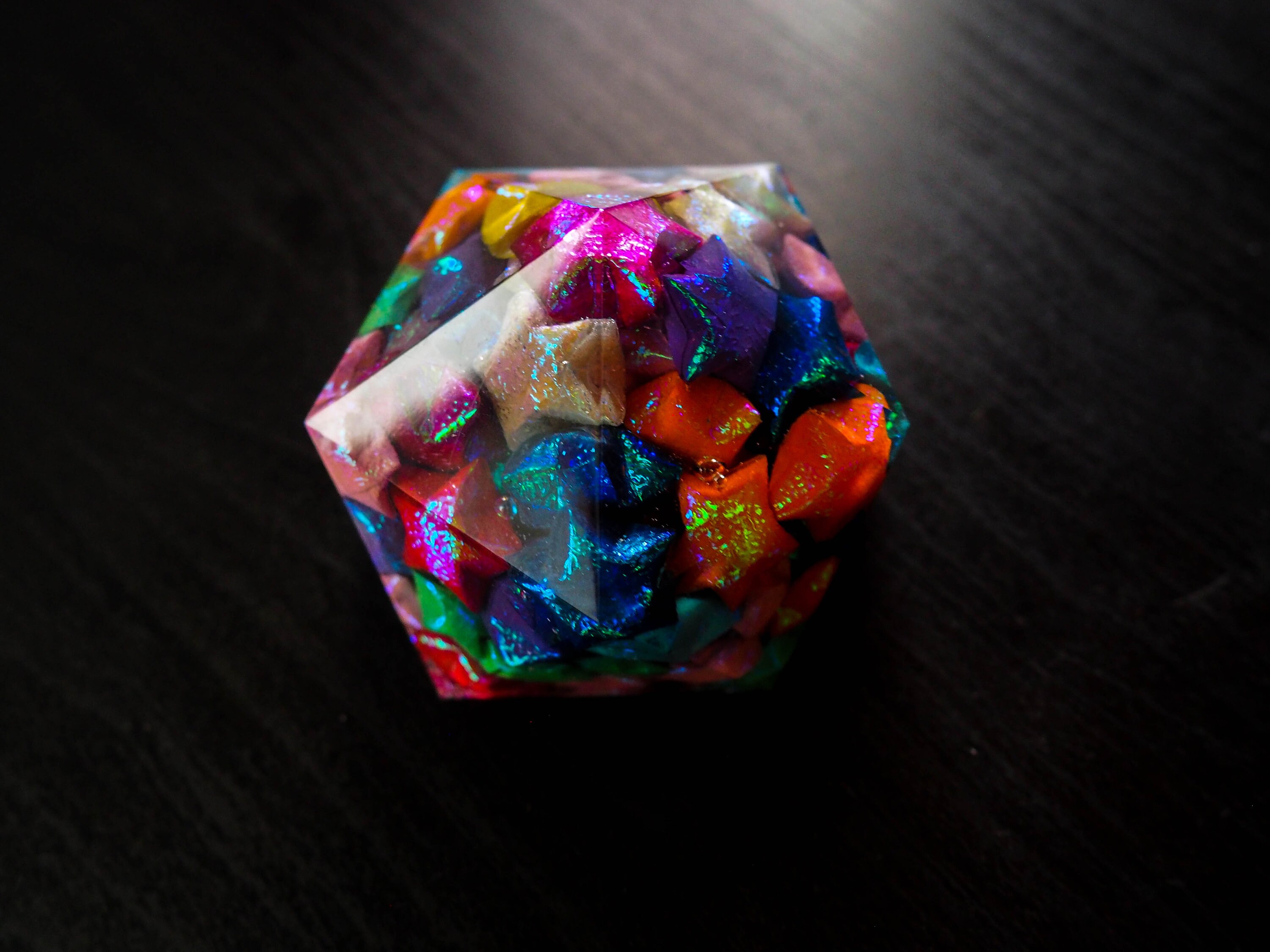 Origami Lucky Star and Epoxy Resin Paper Weight Geometrical Etsy