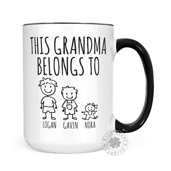 Grandma mug, Personalized mug with names, Grandmother gifts