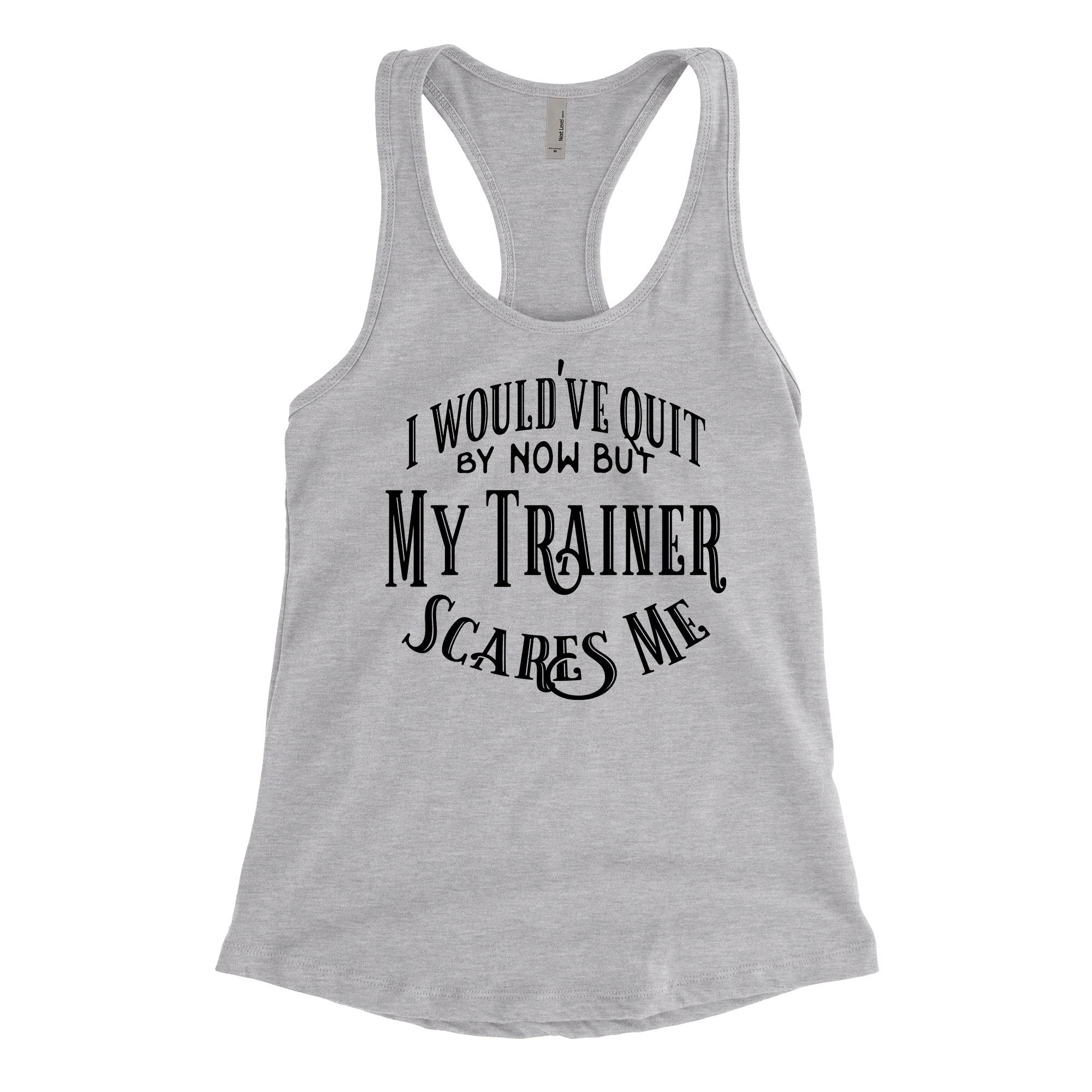 My Trainer Scares Me Workout Racerback Tank Top / Gym Exercise | Etsy