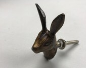 Antique Bronze Hare Rabbit Drawer Door Pull Knob Animal Handle Kitchen Cupboard Home