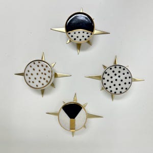 STAR Backplates | Ceramic Knobs | Cabinet Knob | Backplate | Furniture Upcycle | Bedroom