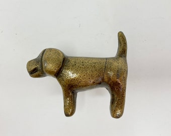 Dog Knob in Antique Bronze | Drawer Pull Animal Knob Cabinet