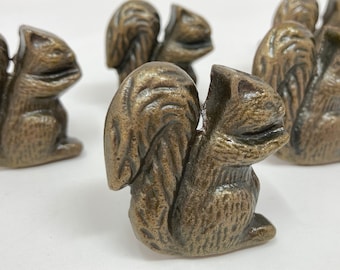 Squirrel Woodland Animal in Antique Bronze | Drawer Pull Door Pull