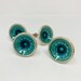 Turquoise & Gold Italian Style Ceramic Door Knob| Sets 6, 8, 10 | knob with a framing of gold Kitchen Cupboard Handle Modern Knob 