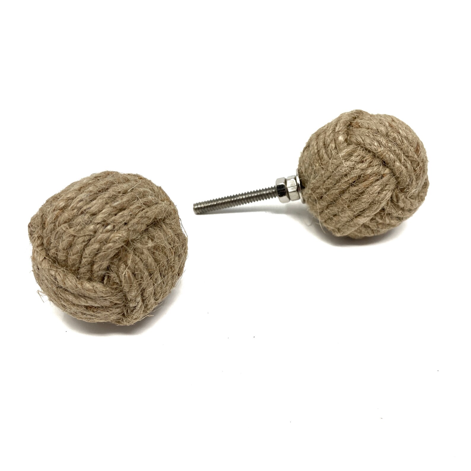 1 x Rustic JUTE ROPE Knob Home decor drawer pull Nursery Etsy