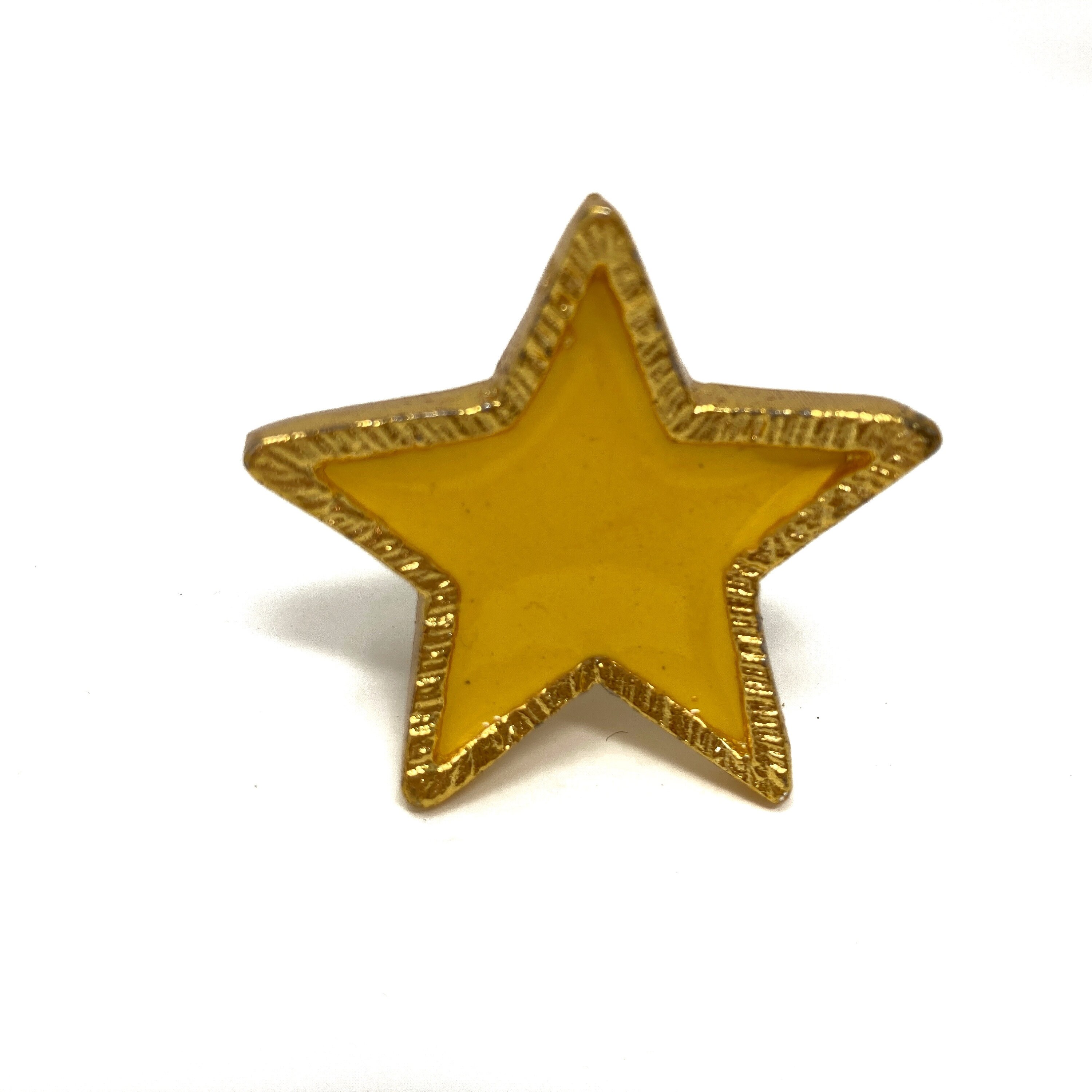 STAR Shaped Enamel Knob with Gold Surround Hardware Etsy