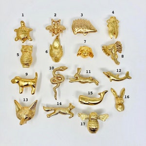 Boutons de tiroir or vif animaux - Commode commode