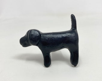 Dog Knob in Black | Drawer Pull Animal Knob Cabinet