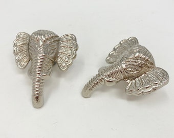 Elephant Drawer Door in Silver Pull Knob Animal Handle Kitchen Cupboard Home