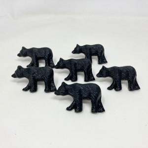Bear Knob in Black | Drawer Pull Animal Knob Cabinet
