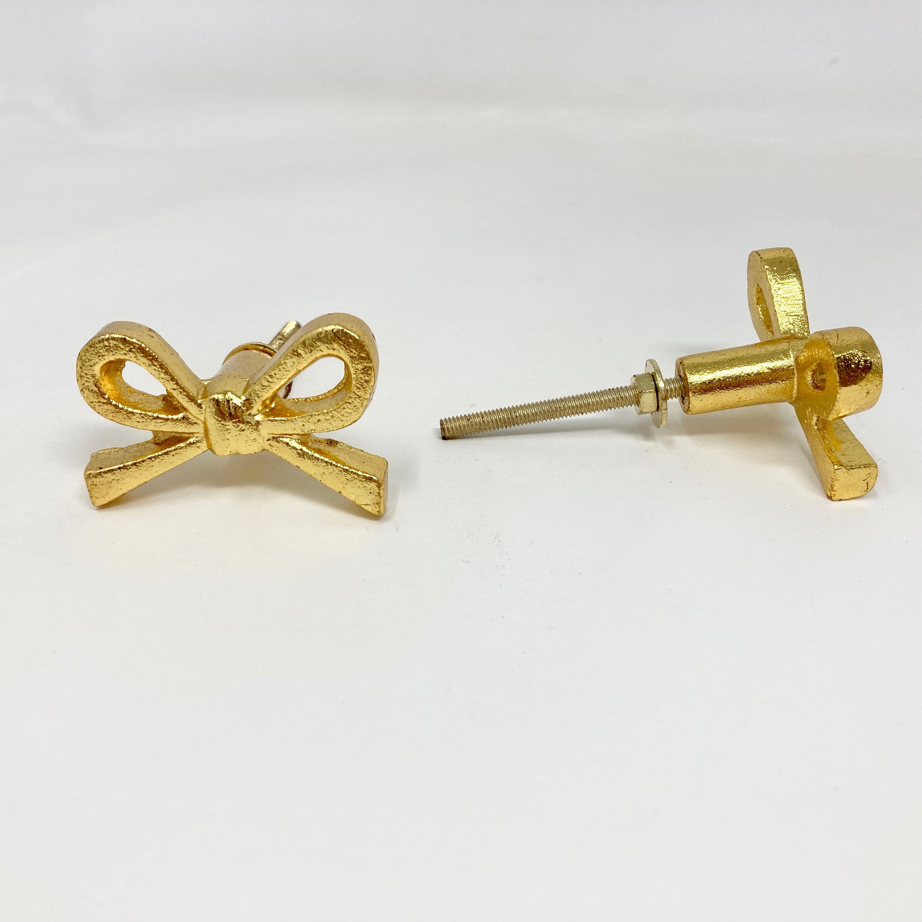 Gold Bow Knobs, Set of 6 + Reviews