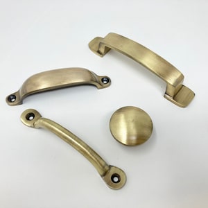 Antique Brass Handles Cabinet Knob | D Handle | Cup Handle | Bow Handle | Iron | Kitchen Handle Replacement