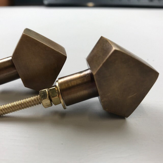 Set x 6 antiguo bronce color geométrico metal puerta perilla | Etsy