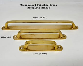 ONGELEKTE handgrepen achterplaat | 4 3/4" | 6,5"| 10,5" | Gepolijst messing | Antiek | Handgrepen van apparaat | Keuken | Kledingkast | Borst | Gat afdekken