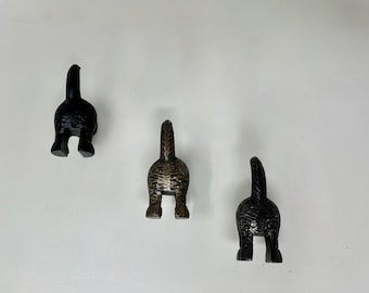 Gancho o pomo de pared para cola de perro, gancho de metal para mascotas en negro, latón antiguo o peltre, colgador de correa para perro, gancho para abrigo de animales