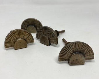 Art Deco Fan Knob Antique Brass Iron Knob, Kitchen Knob, Vintage Fan Knob Cabinet Pull  Dresser Knob, Decorative Knob, Cabinet Hardware