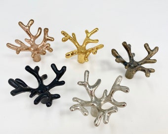 HOOK Metal Coral Wall Gold Bronze Copper Silver Black