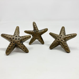 Antique Brass Starfish Knob | Cabinet Door Handle | Door Knobs | Wardrobe | Bathroom