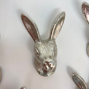 SILVER Hare Rabbit Bunny Drawer Door Pull Knob Animal Handle Kitchen Cupboard Home image 6