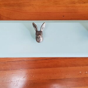 SILVER Hare Rabbit Bunny Drawer Door Pull Knob Animal Handle Kitchen Cupboard Home image 4