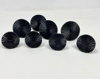 Black Vintage Art Deco Fan Iron Drawer Pull | 2 sizes | Large & Small | Rustic Cabinet Door Handle | Door Knobs