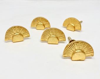 Art Deco Fan Knob Gold Iron Knob, Kitchen Knob, Vintage Fan Knob Cabinet Pull  Dresser Knob, Decorative Knob, Cabinet Hardware