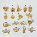 Bright Gold Animal Drawer Knobs  - Dresser Cabinet Chest of Drawers 