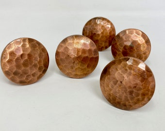 Hammered Antique Copper Knob | Kitchen Replacment | Home decor drawer pull