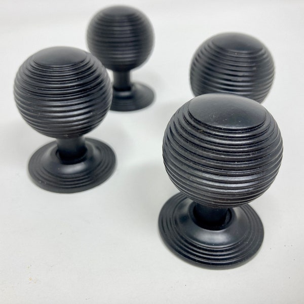 SLIGHT SECONDS Beehive Knob Iron Black Kitchen Replacement Cabinet Vintage Style Cupboard
