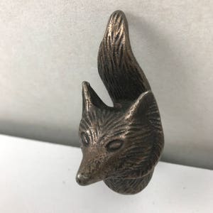 Mr Fox Antique Brass Vintage Animal Knob Home decor drawer pull