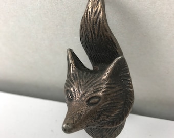 Mr Fox Antique Bronze Vintage Animal Knob Home decor drawer pull