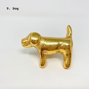 Bright Gold Animal Drawer Knobs Dresser Cabinet Chest of Drawers 9. Dog