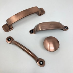 Antique Copper Handles Cabinet Knob | D Handle | Cup Handle | Bow Handle | Iron | Kitchen Handle Replacement