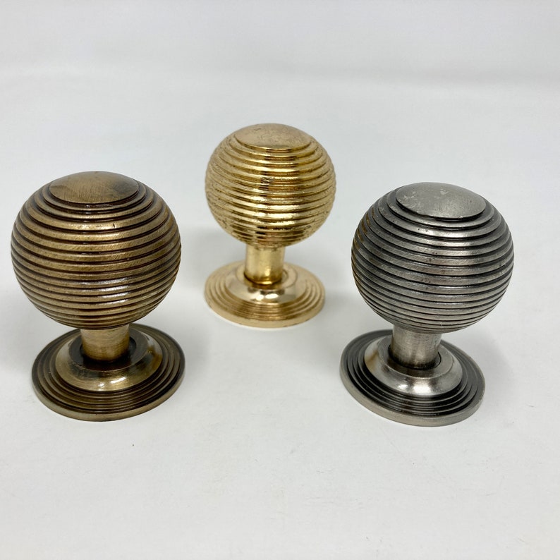 Beehive Knob Iron Antique Brass Kitchen Replacement Etsy