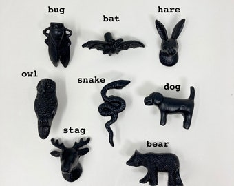 Black Animal Drawer Cabinet Knobs  - Dresser Cabinet Chest of Drawers