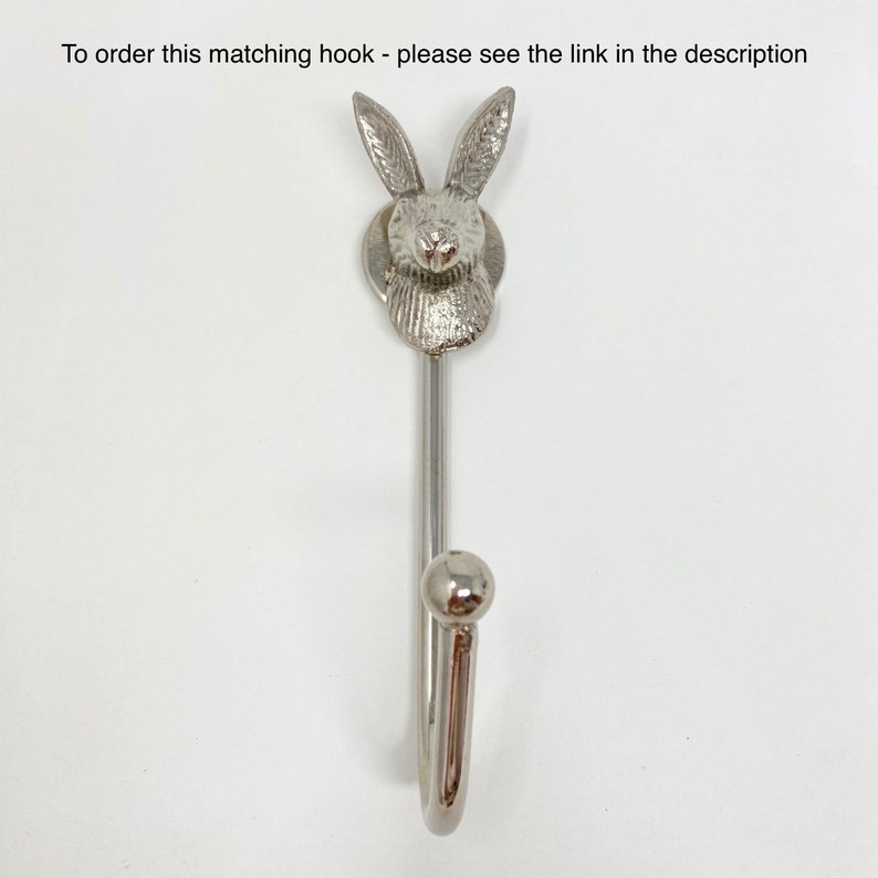 SILVER Hare Rabbit Bunny Drawer Door Pull Knob Animal Handle Kitchen Cupboard Home image 9