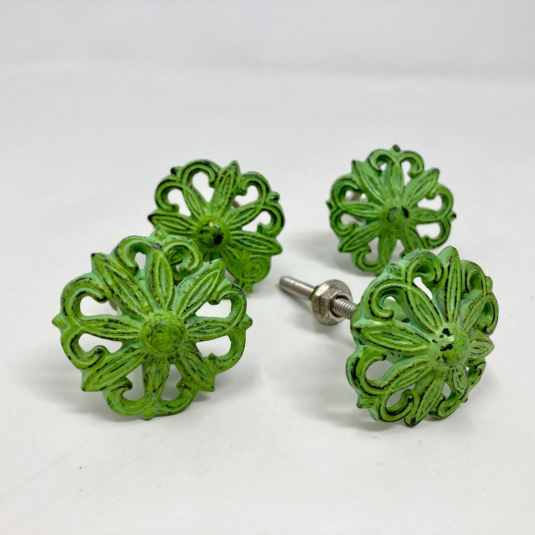 Distressed Filigree Metal Door Knob Drawer Door Knob Drawer Etsy