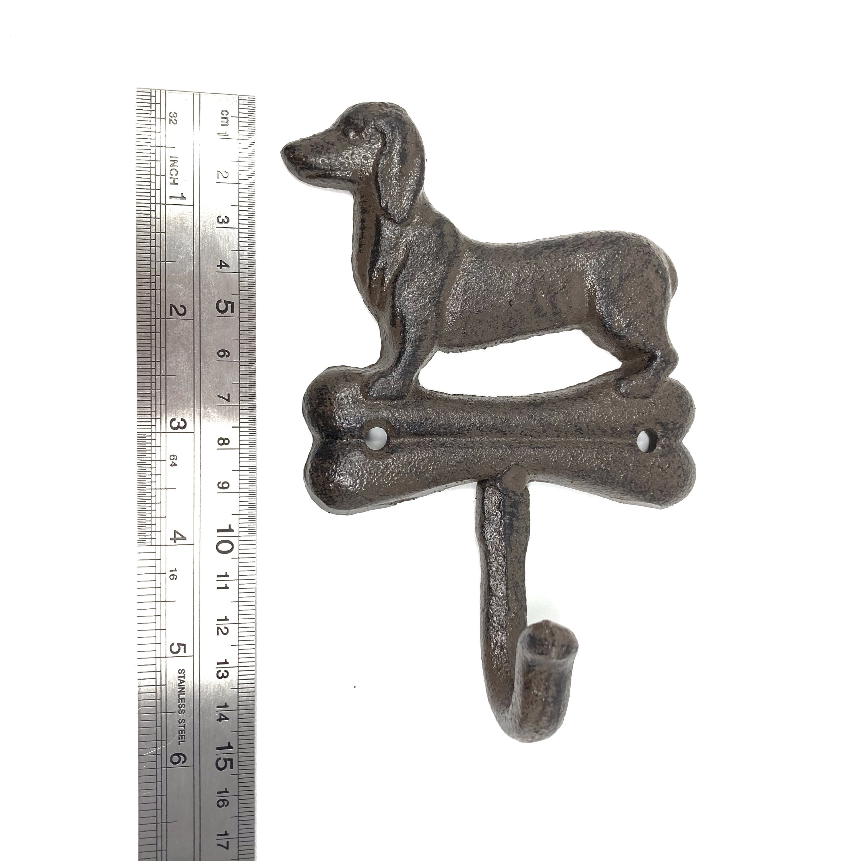 Dog & Bone Wall Hook Cast Iron Hook Industrial Rustic Pet Hook Etsy