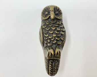 Owl Knob in Antique Bronze | Drawer Pull Animal Knob Cabinet