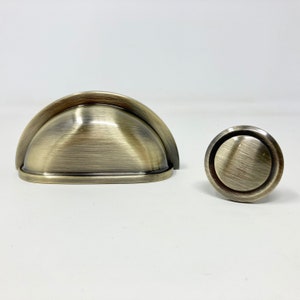 Antieke koperen knop | Bekerhandvat | Kledingkast | Modern | Keukenvervangingsknop | Meubelknop | Kastknop | Keukendeurknop