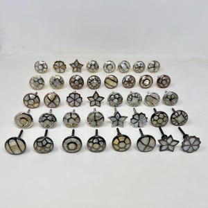 Mother of Pearl Brass Knob | Eastern Inspired Drawer Pull